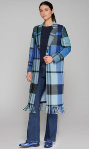 Blue Blanket Check Coat