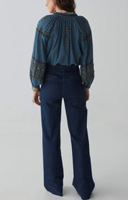 Audrey Blouse in Dipinto Di Blu