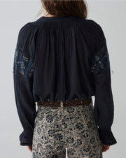 Audrey Blouse in Deep Blue