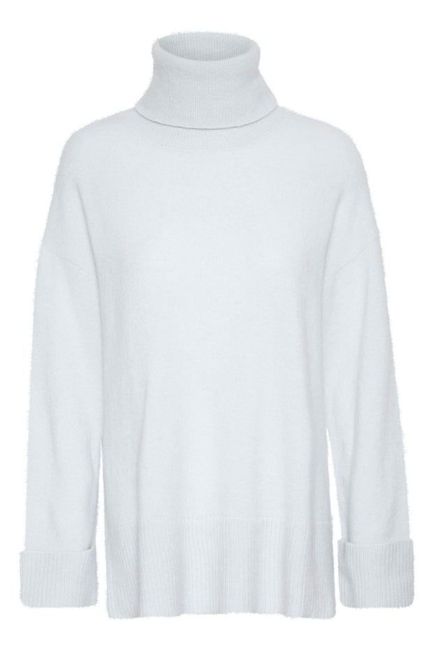 Leah Roll Neck Sweater - Pale Blue