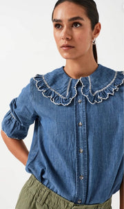 Daisy Blouse in Indigo Denim