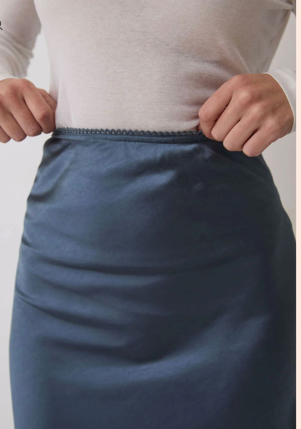 Steel Satin Skirt