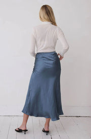 Steel Satin Skirt